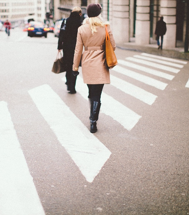 Woman in Crosswalk